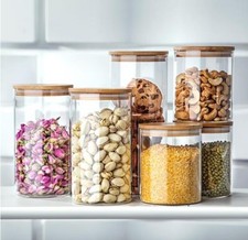 Vorratsglas aus Glas Vorratsgläser Vorratsdose B-WARE mit Bambus Deckel