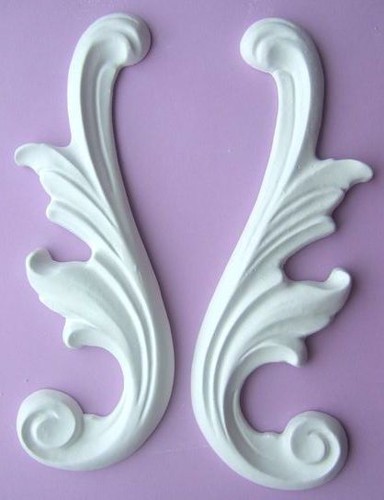 Gips stuck ornament white - gips,