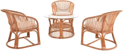 Set gestäbte rattan - set/4,