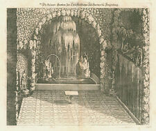 Heidelberg Schlossgarten Original Kupferstich Merian 1645