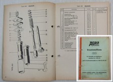 Agria Seitenmäher Zwischenachskreismäher Ersatzteilliste Ersatzteilkatalog 01/73