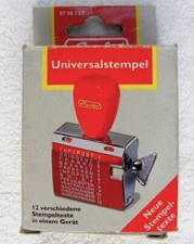 Universal Wortbandstempel Textstempel Herlitz 12 verschiedene Texte einstellbar