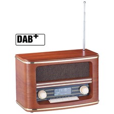 auvisio Digitales Nostalgie-Stereo-Radio mit DAB+, Bluetooth 5.0, FM & Wecker