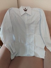 Herren Hemd Langarm Gr. 41 weiß hellblau gestreift Peter Fitch neu