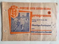 SC / 1. FC Lok Leipzig - Lok Stendal Programmheft 27.10.1963 DDR-Oberliga