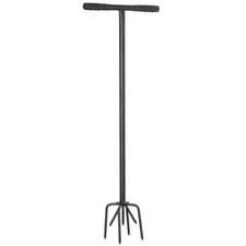 SIENA GARDEN Erdkralle Grubber 7 Zinken pulverbeschichteter Stahl 100 cm schwarz