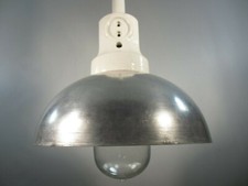 Art Deco Lampe Keramik/Alu Deckenlampe Bauhaus Lampe 1920 Hängelampe Glaskolben