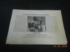orig. Werbung Reklame Annonce Zeiss Ikon Tenax Fotoapparat 1939