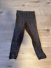 Equilibre Reithose Damen mit Eco Leder Vollbesatz kariert