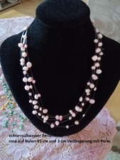 echte Süßwasserperlen auf Nylon wunderschön