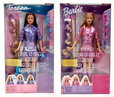 2x 2002 Cut 'N Style Barbie Puppe: Barbie 56891 + Teresa 56893 / Mattel, NrfB