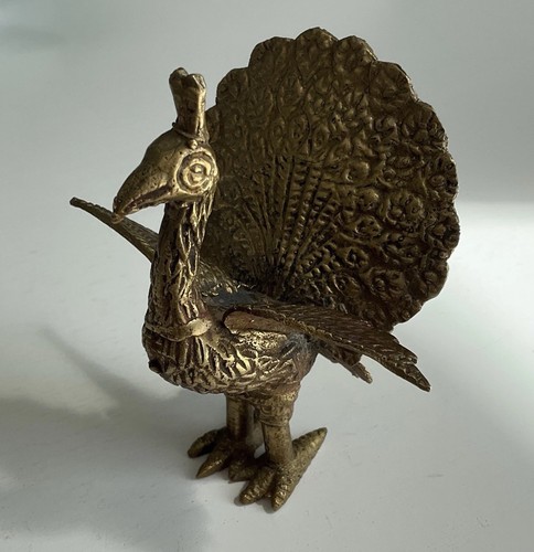 Messing pfau figur - messing, tierfigur