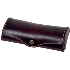 Mika Brillenetui groß Druckknopf Sattelleder braun (28063102)