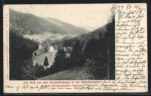 Ansichtskarte schmalkalden - ansichtskarte,