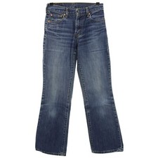 #6384 LEVIS Damen Jeans Hose 525 Denim ohne Stretch blue blau 28/30