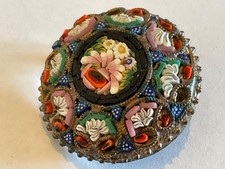 Millefiori Mikromosaik Brosche