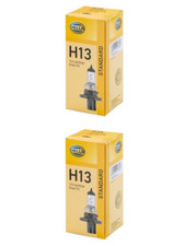 2x HELLA STANDARD H13 HALOGEN GLÜHLAMPEN 12V 60/55W P26.4T | 8GJ 008 837-121