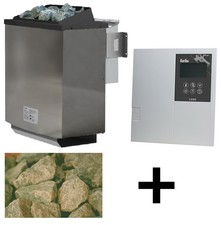 Saunaofen Biokombiofen 9 kW inkl. Classic Saunasteuergerät und 18 kg Steine