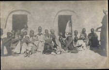 Foto Ak Afrika, Kinder vor