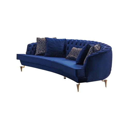 Halbrunder chesterfield blauer - chesterfield,