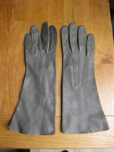 Lange lederhandschuhe - lange,