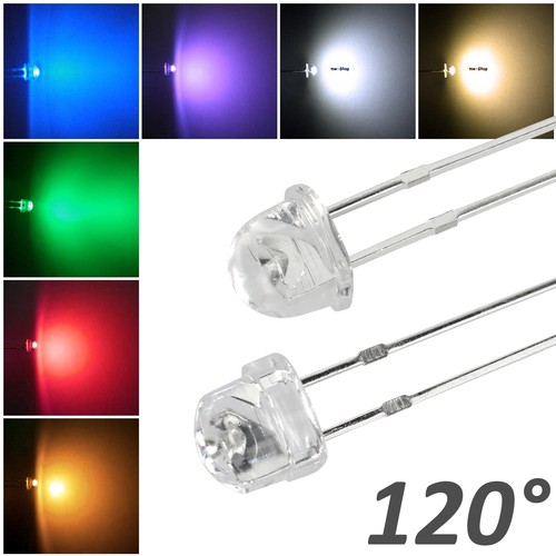 Leds 8mm 120 - 120°, leuchtdioden