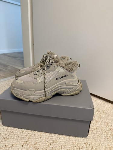 Balenciaga graue schuhe fell - schuhe,