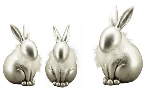 Putziger osterhase aus - poly, in