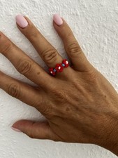 Handmade Perlen Ring Blume