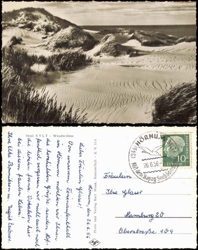 Ansichtskarte sylt wanderdüne - sylt,