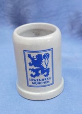  Mini  Bierkrug,Löwenbräu München 0,2ml ,5cm hoch ,3cm Durchmesser ,alt , gut