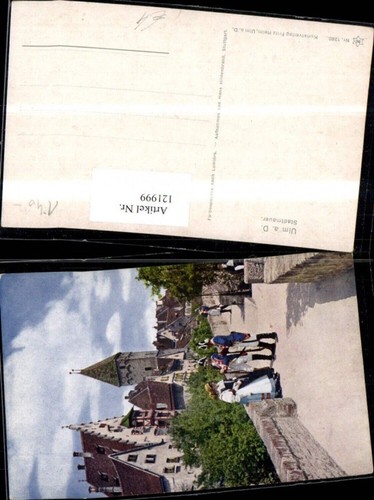 121999 ulm donau - a., stadtmauer