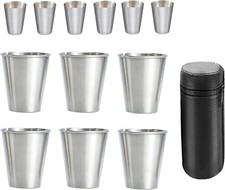 Edelstahl Becher 12 Stück