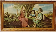 Großes historisches Bild "Maria mit dem Jesuskind" - Vintage