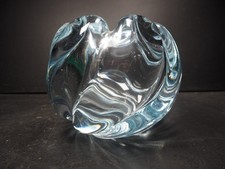 Orrefors Eisblau Kristallglas Vase Rosenschale