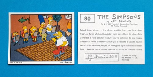 Panini 1991 the simpsons 10 - 1991,,