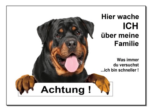 Rottweiler-Hund-Alu-Schild-300
