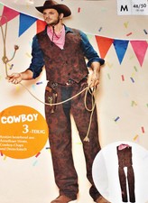 3 tlg.Herren KOSTÜM COWBOY