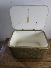 Vintage Wäschetruhe 50er 60er Stoffbezug Retro Truhe Aufbewahrung Shabby Chic