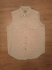 Damen Bluse, Leinenhemd,Weste