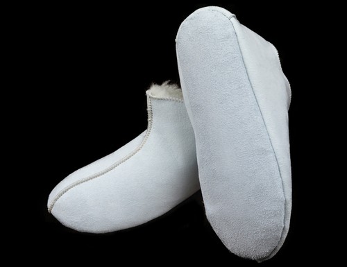 Lammfell leder mokassin - lammfell,