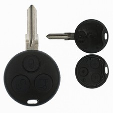 Auto Schlüssel Gehäuse für Smart 450 + Rohling Funk Fernbedienung