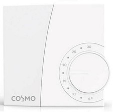 COSMO elektronischer Raumthermostat 230V Heizen Aufputz RAL9010 CRTN