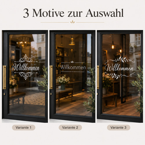 Willkommen aufkleber tür - willkommen,