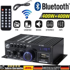 Verstärker Audio Stereo Amplifier HIFI Digital Bluetooth FM USB Vollverstärker