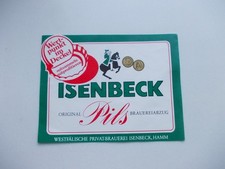 altes Bieretikett Brauerei Isenbeck Hamm