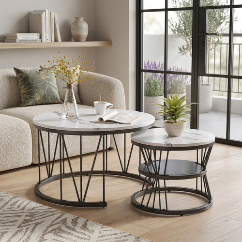 2er set couchtisch kaffeetisch - set,