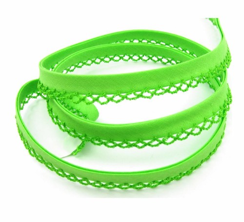 Schrägband mit häkelborte - mit,