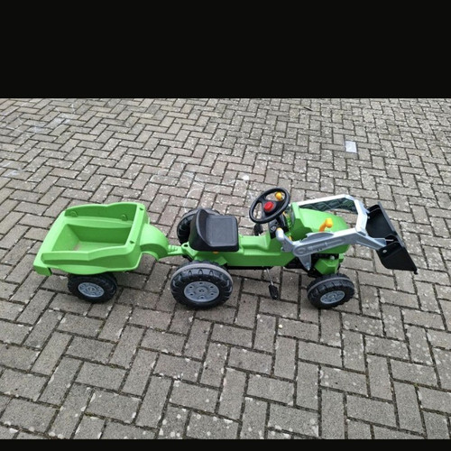 Kinder trettraktor grün mit - kinder-trettraktor,