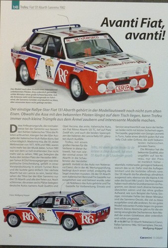 Fiat 131 abarth san - 131, remo